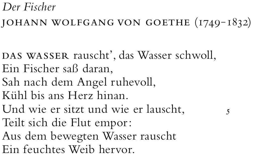 Goethe, Der Fischer – INO