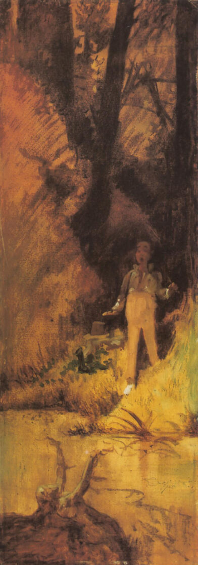 Carl Spitzweg, Junger Mann von Nixe überrascht
