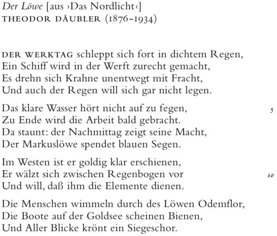 Däubler, Der Löwe
