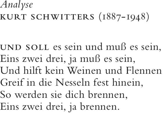 Schwitters, Analyse