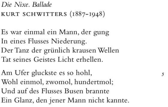 Schwitters, Die Nixe