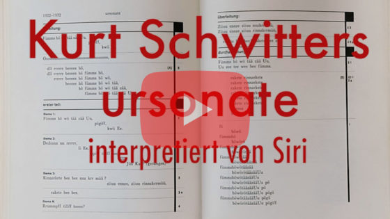 Kurt Schwitters „ursonate“ interpretiert von Siri